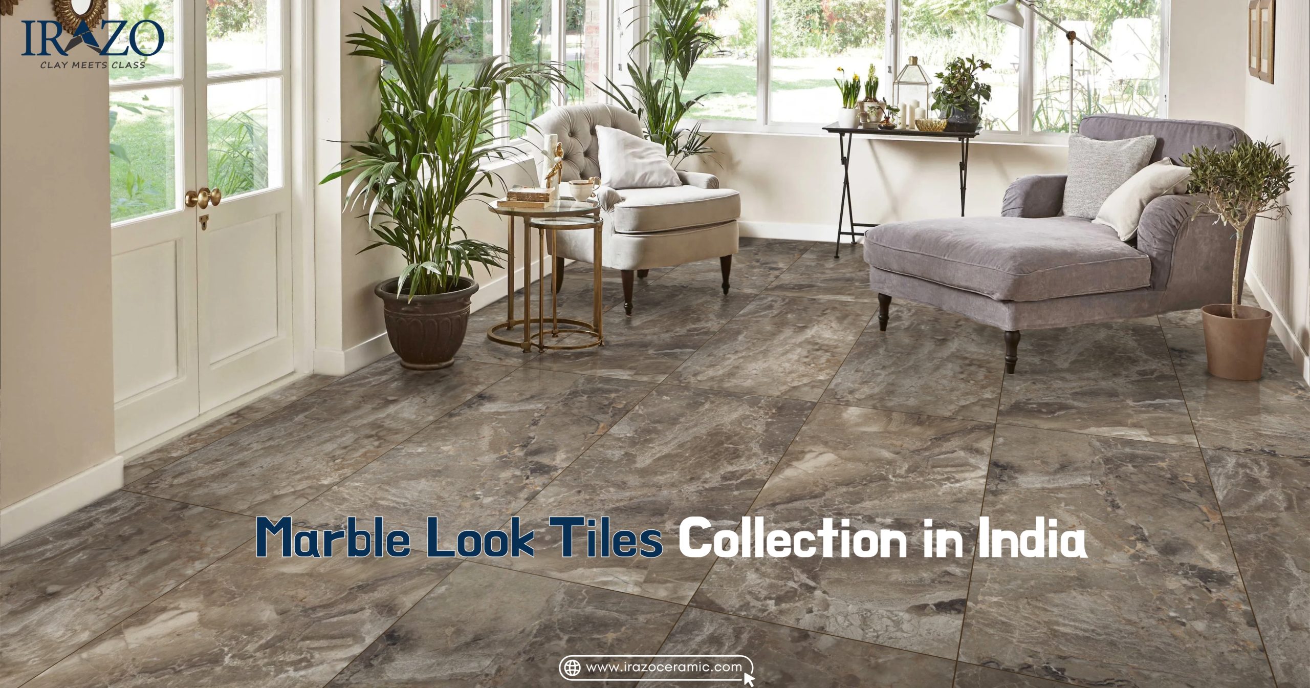 Elegant Marble Look Tiles collection displayed in a modern interior setting, showcasing premium design options available in India.